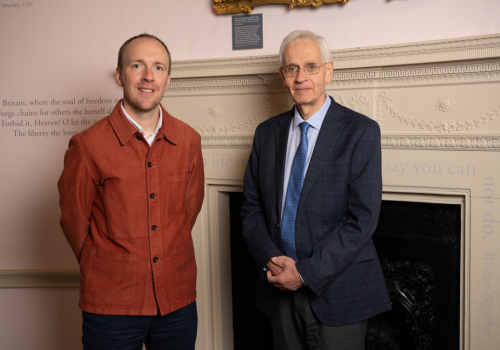 New CEO Sam Astill pictured with outgoing Chief Executive Tom Mayberry at the Museum of Somerset in Taunton.