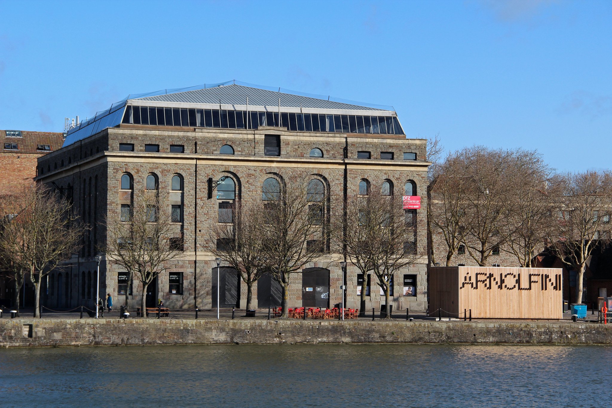 Exterior of Arnolfini on Bristol's harbourside