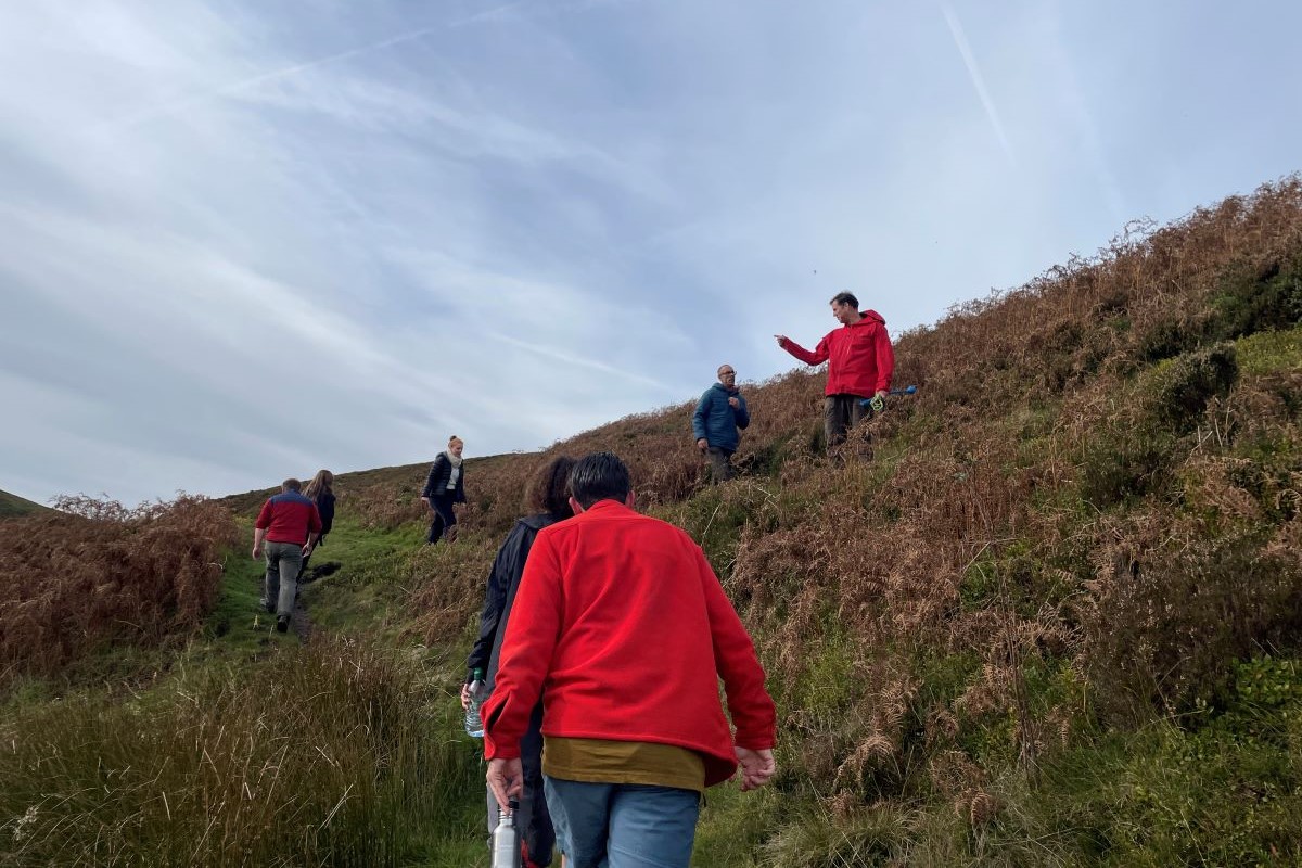 People on a outdoor trek