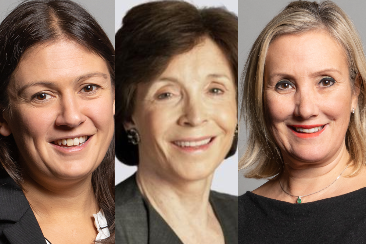 Headshots of Lisa Nandy, Mary Archer and Caroline Dinenage