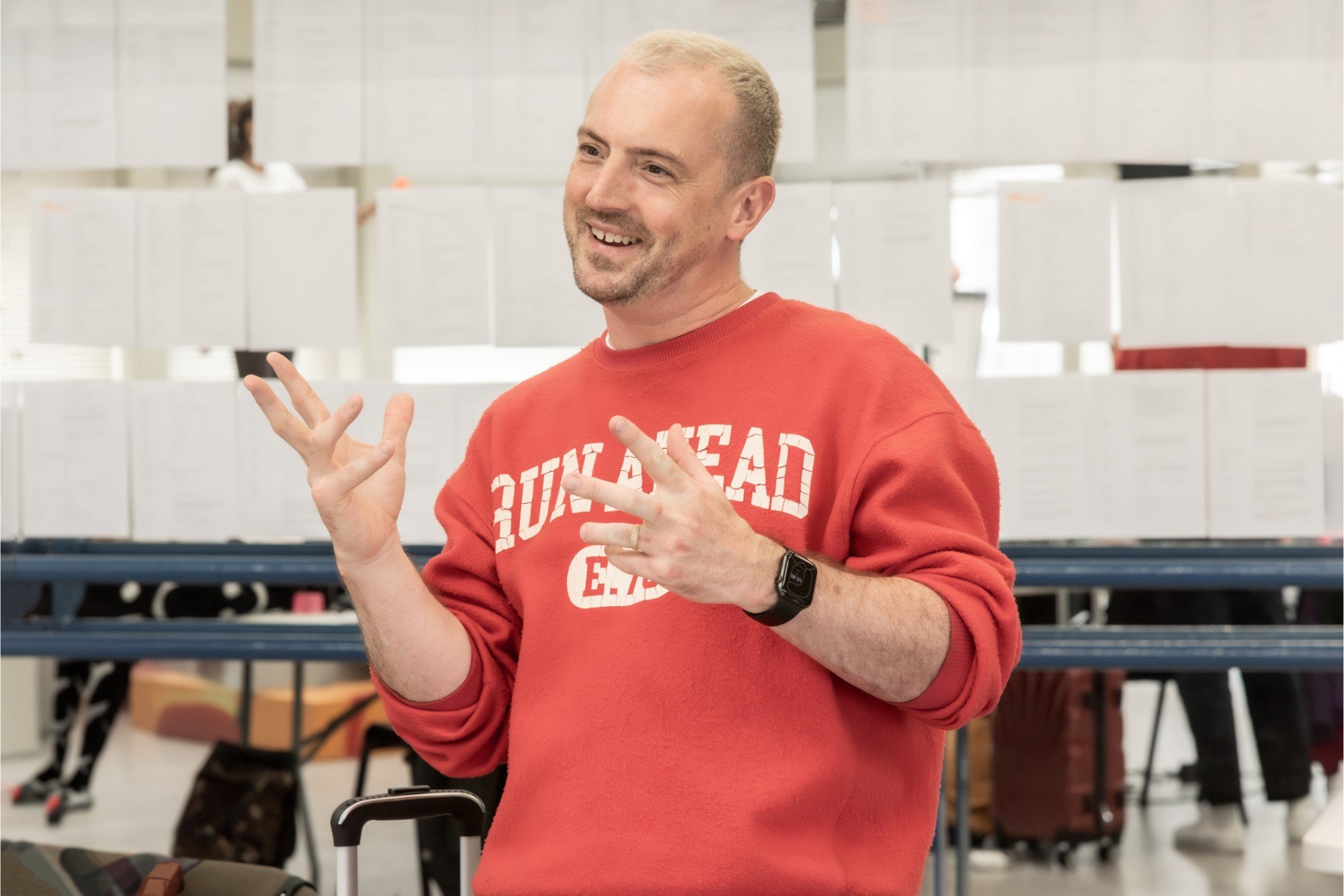 Rob Watt in Rehearsals for Theatre Centre's Dizzy.