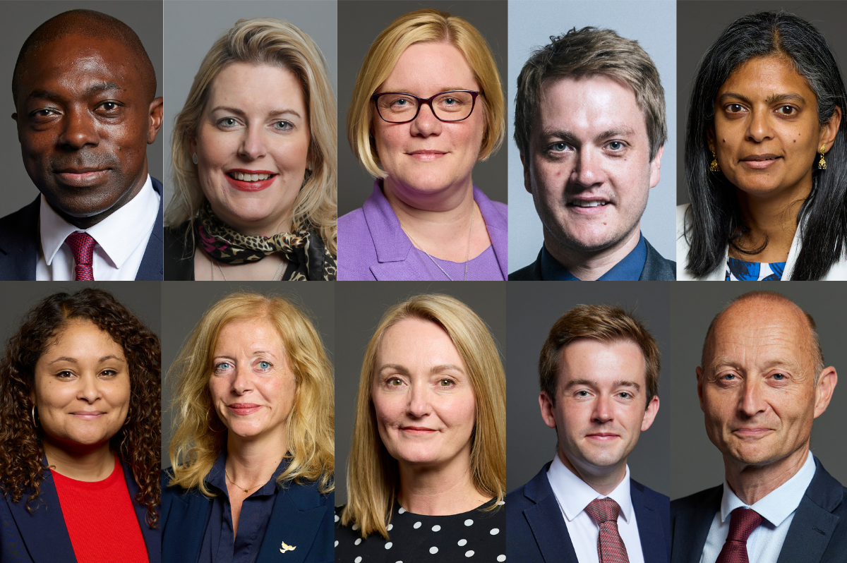 Top l-r: Bayo Alaba, Mims Davies, Zöe Franklin, James Frith, Dr Rupa Huq. Bottom l-r: Natasha Irons, Liz Jarvis, Jo Platt, Tom Rutland, Paul Waugh